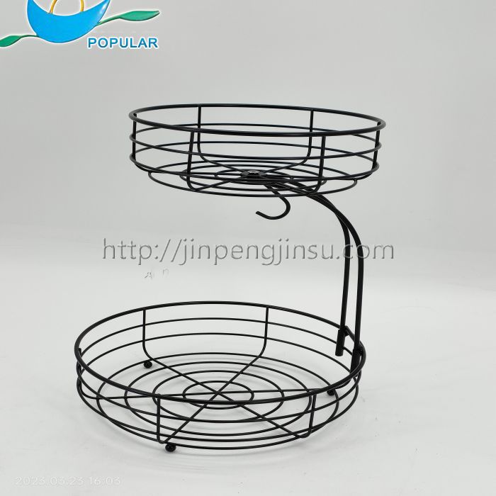 black 2-tier fruit basket black 2-tier fruit basket
