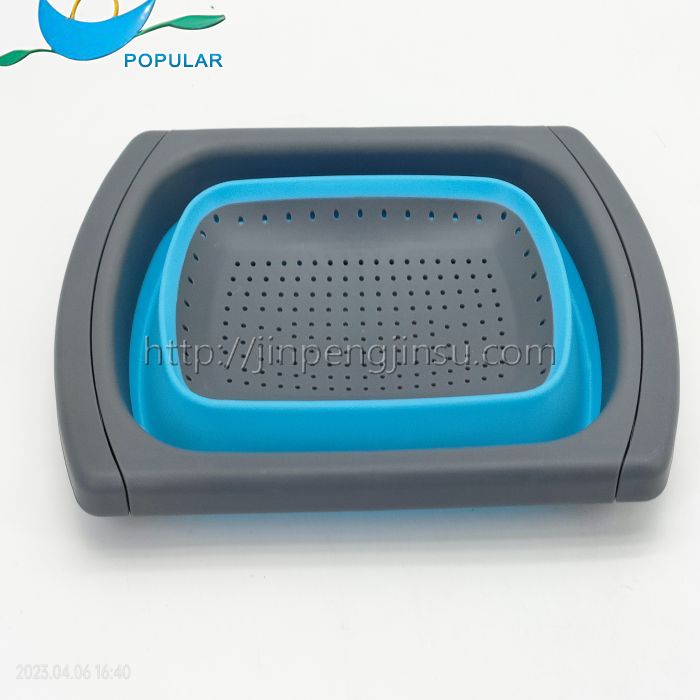 Collapsible colander basket with drag handle Collapsible colander basket with drag handle