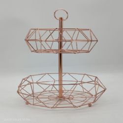 Golden 2-tier Fruit Basket